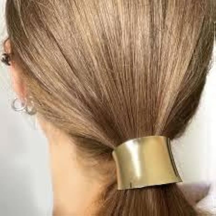 Gold Metal Hair Clip, Elegant Ponytail Clip, Gold Hair Accessories - Image 2